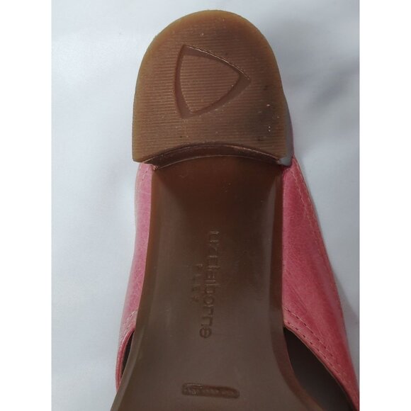 Vintage Liz Claiborne Tanaka Pink Leather Flex Slides Size 6.5M - Picture 6 of 8